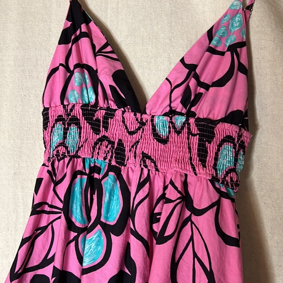 Zara Fun Flirty Large Flower Print Sun Dress - Picture 2 of 8